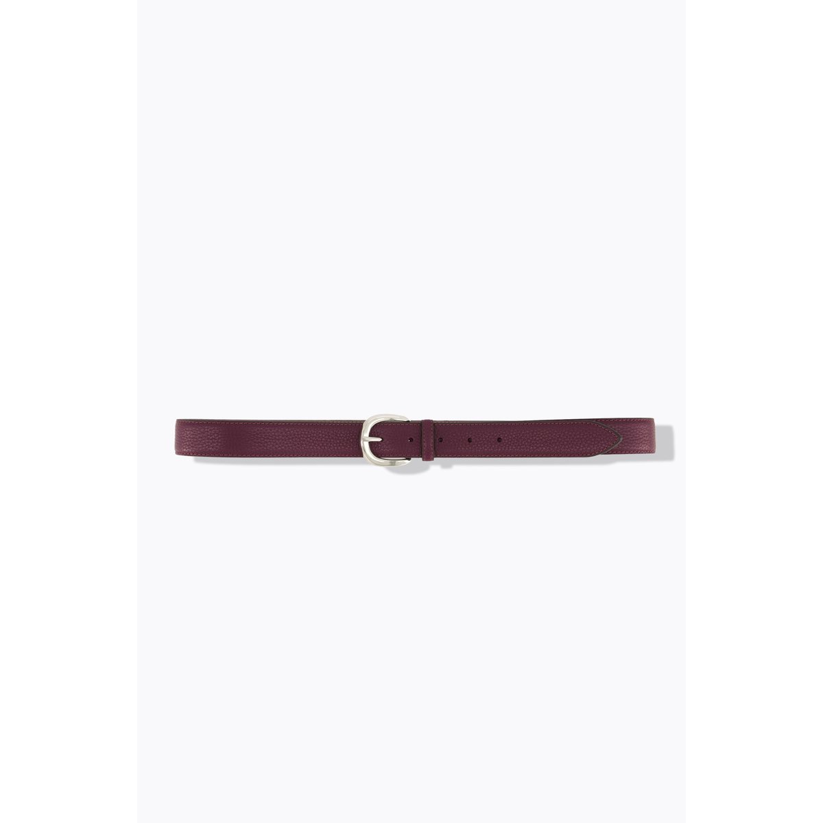 Ceinture en cuir, matière texturée rouge vin foncé, ULLA POPKEN