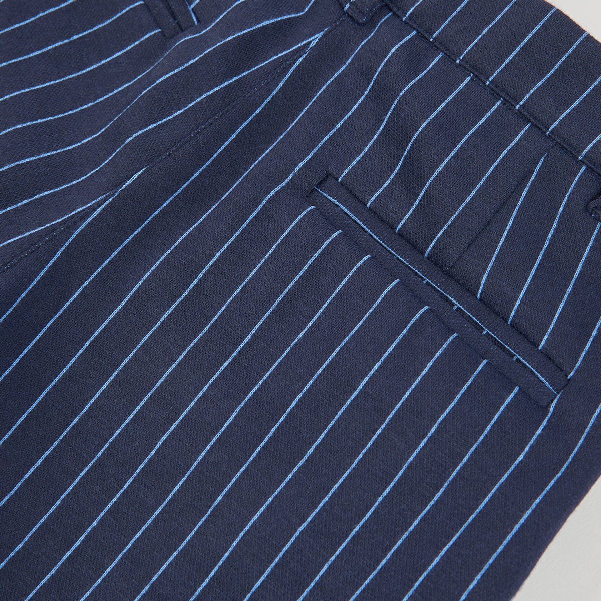 Pantalon en maille fille à rayures bleu, BOBOLI