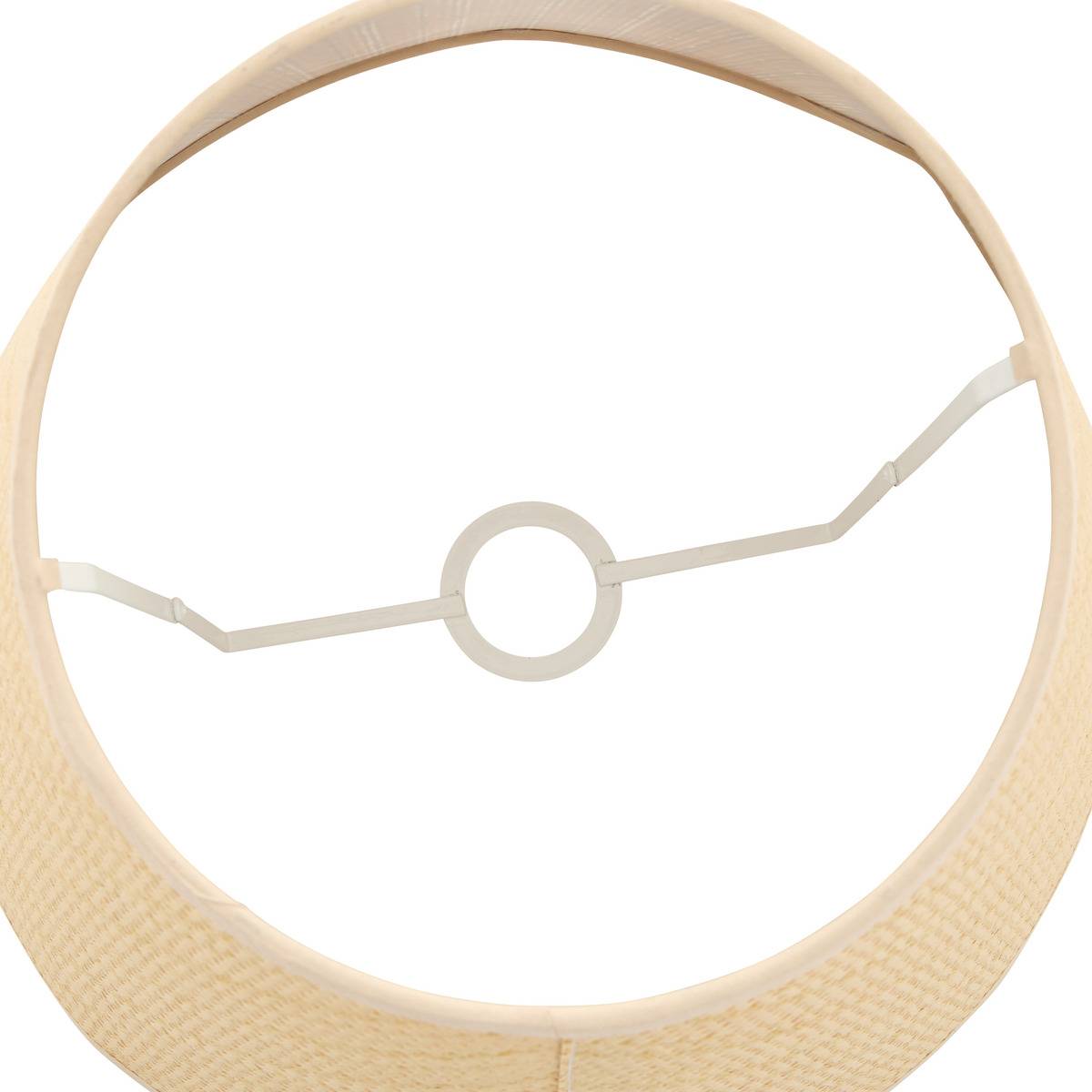 Abat-jour rond en papier FLORE beige, ATMOSPHERA