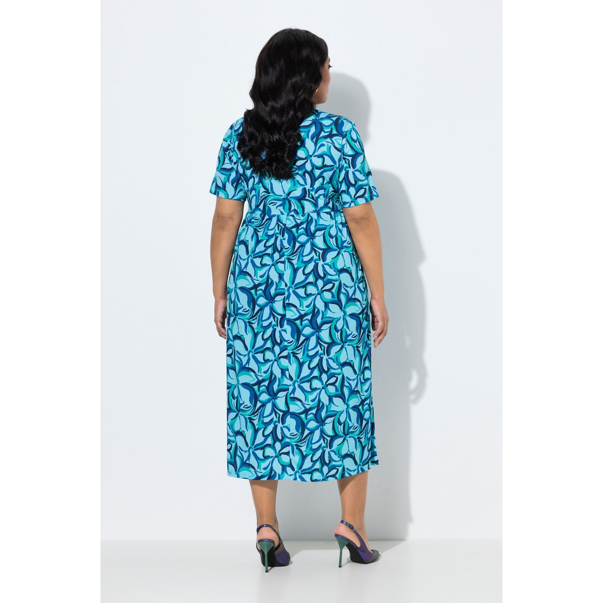 Robe maxi en jersey marine, ULLA POPKEN