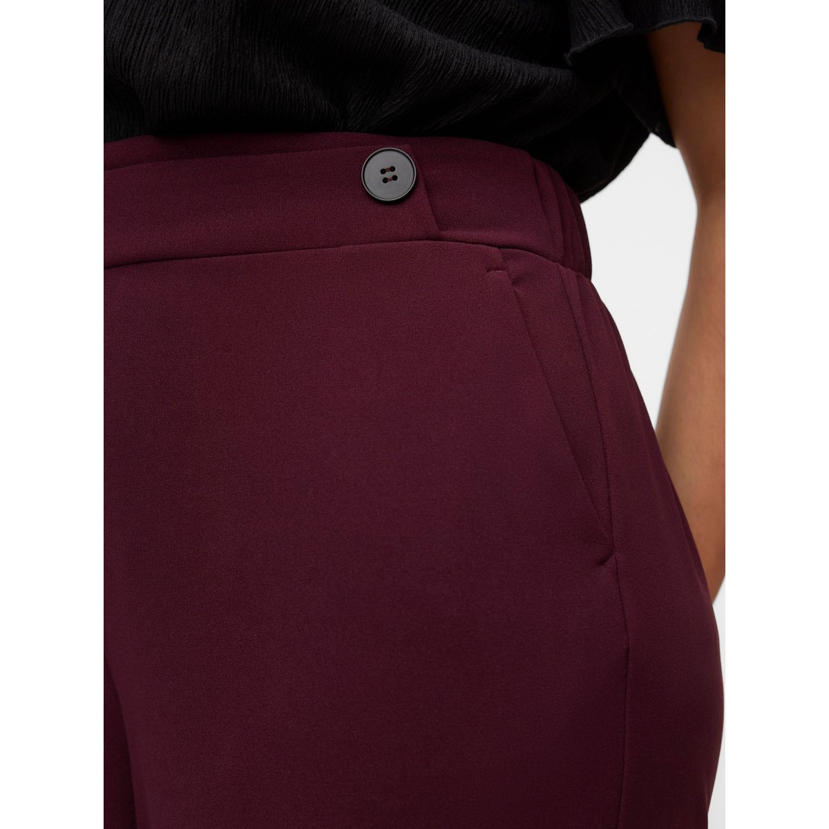 Pantalon À Jambe Large rouge - winetasting 1, VERO MODA