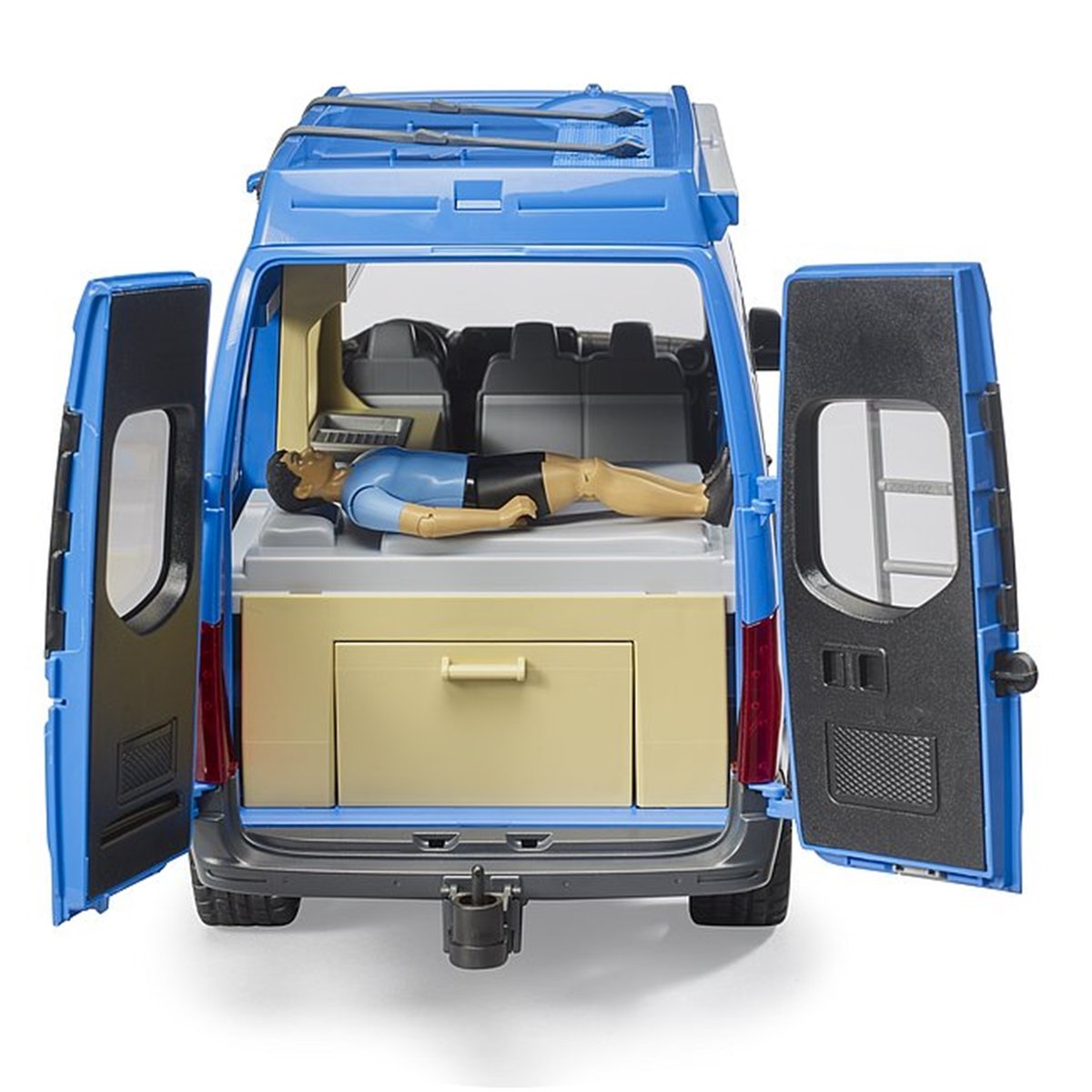 MB Sprinter Camper avec conducteur bleu, BRUDER