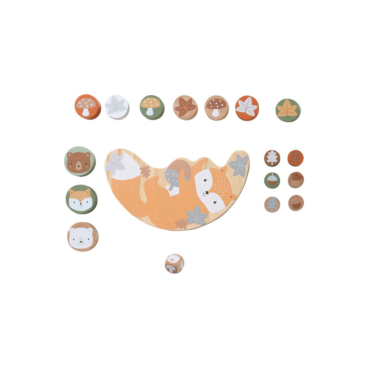 Jeu d'équilibre Renard en bois orange, VERTBAUDET