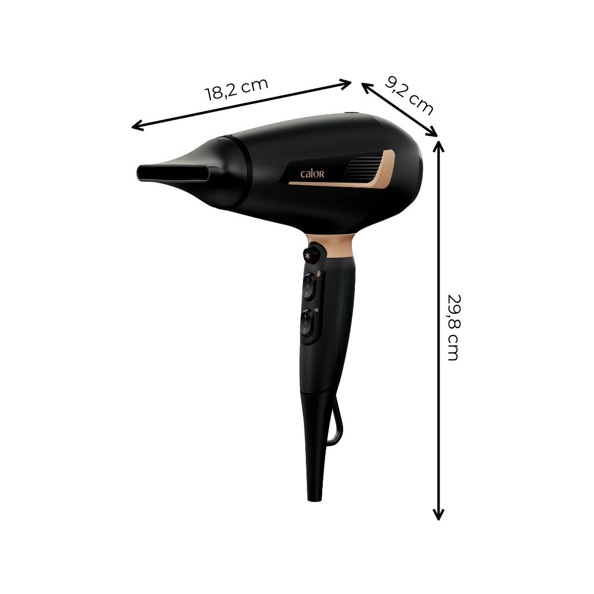 Sèche cheveux professionnel Pro Expert Power Style CV8840C0 noir et cuivrã©, CALOR