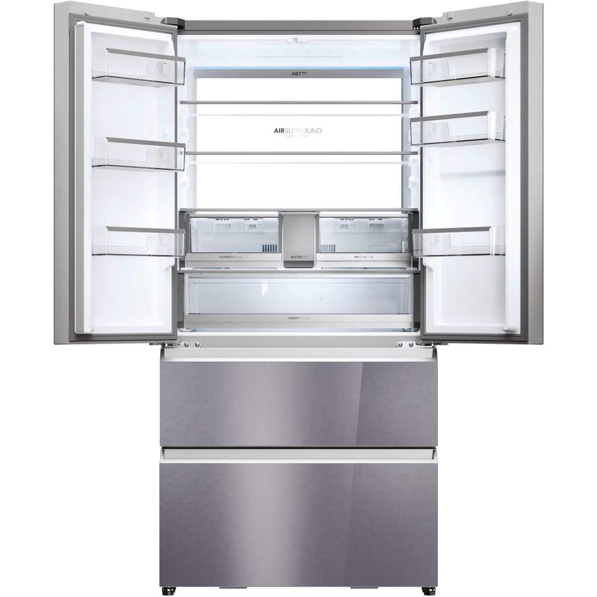 Réfrigérateur multi portes HFR79F19EFGK couleur unique, HAIER