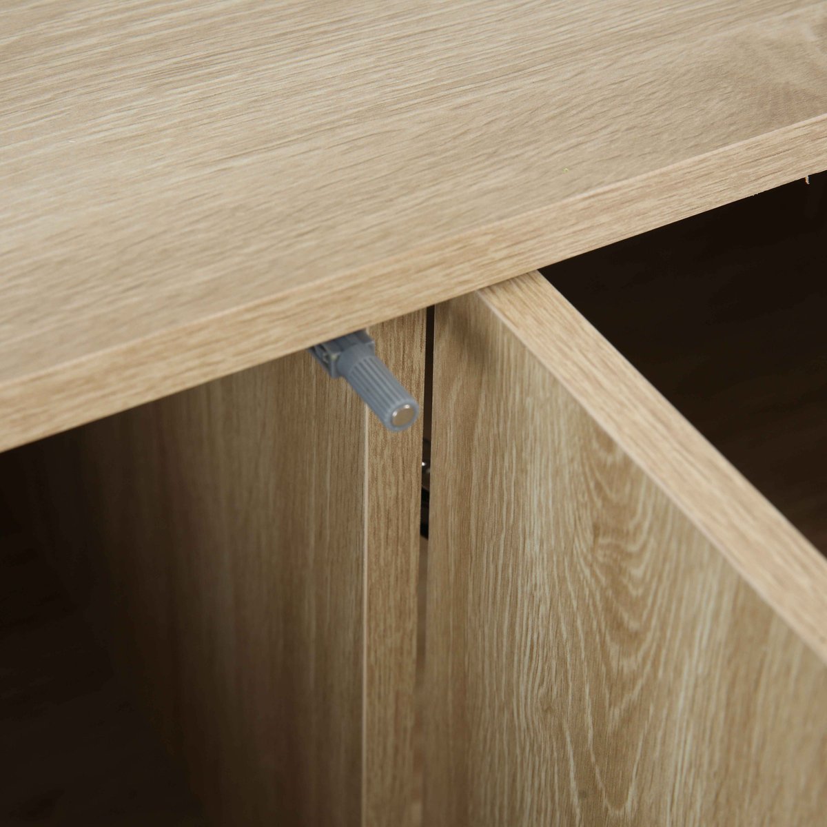 Buffet scandinave effet bois 3 portes 120 cm, BOWY bois clair, OVIALA