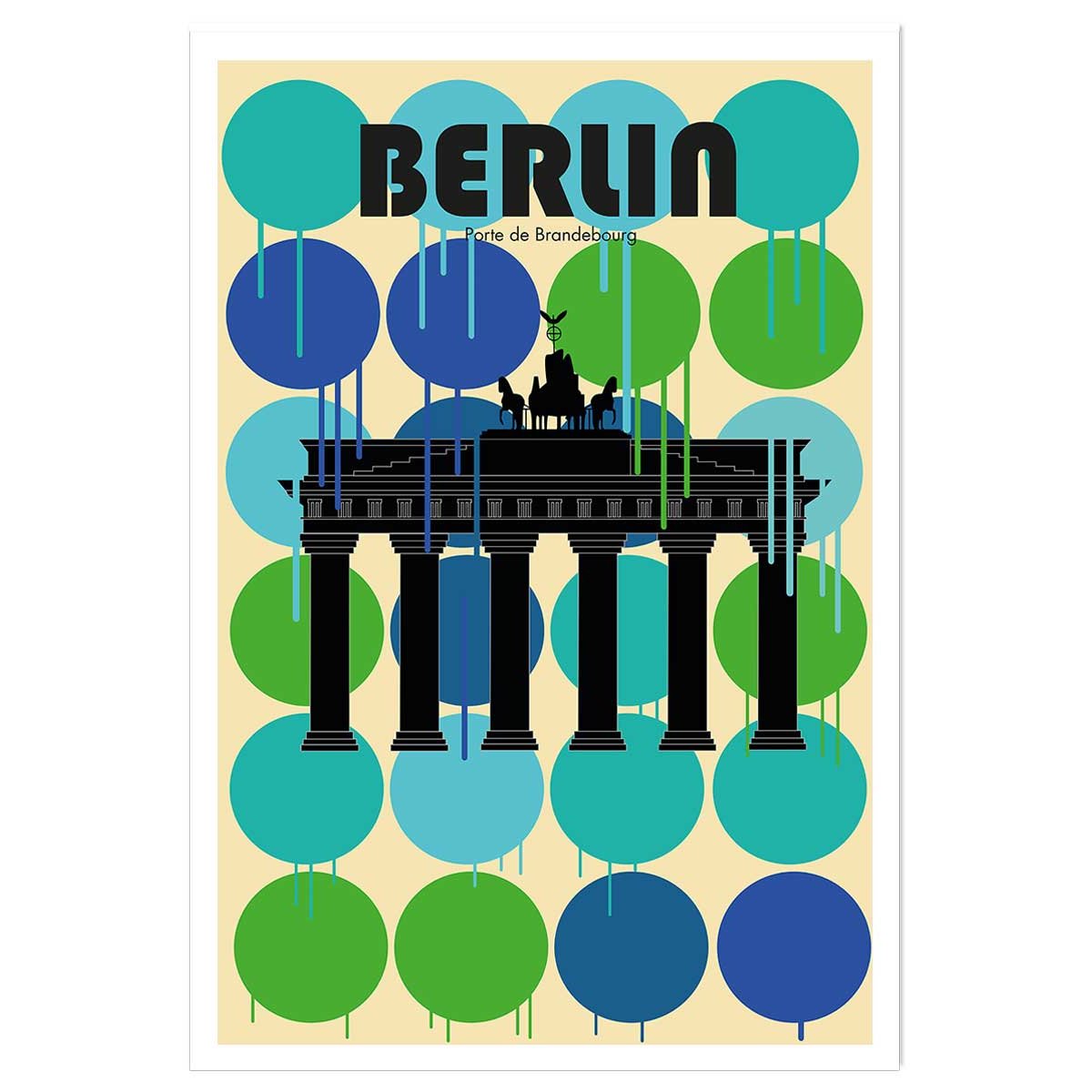 Affiche berlin brandenburger tor affiche seule, HEXOA