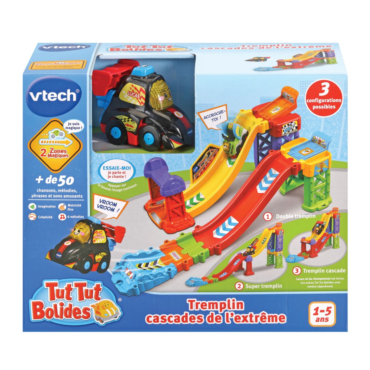 Tut tut bolides - tremplin cascades de l'extreme (+lucas, roi du championnat) couleur unique, VTECH