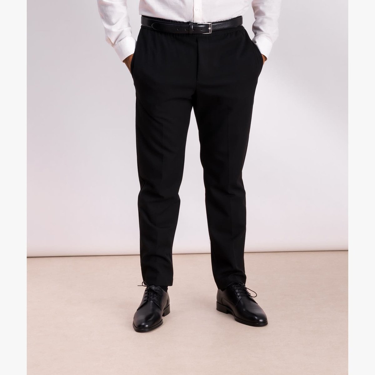 Derby en cuir LONDON noir, BOCAGE