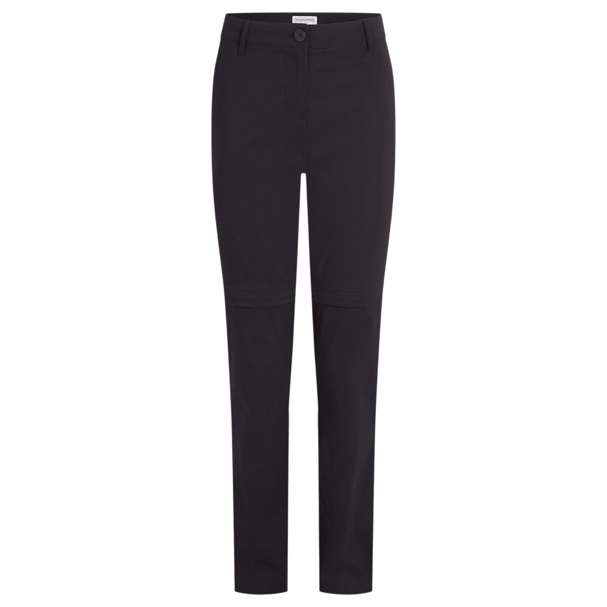 Pantalon uni à taille mi-haute 2-en-1 KIWI PRO noir, CRAGHOPPERS