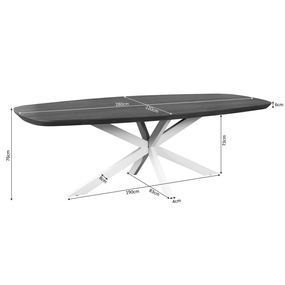 Table à manger 10 places bois/métal CORTINA marron / ecru, PIER IMPORT