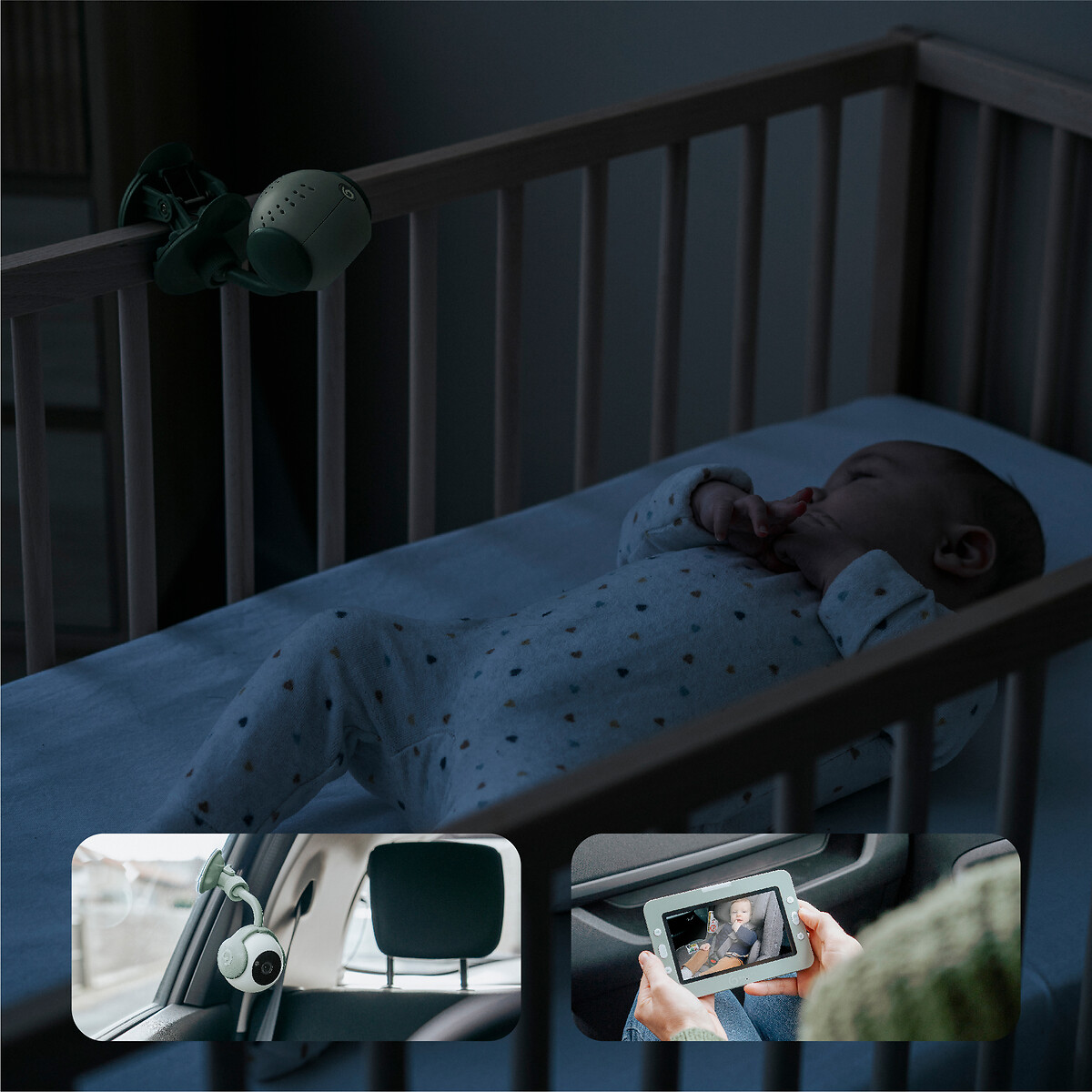 Babyphone caméra Yoo Go + HD vert, BABYMOOV