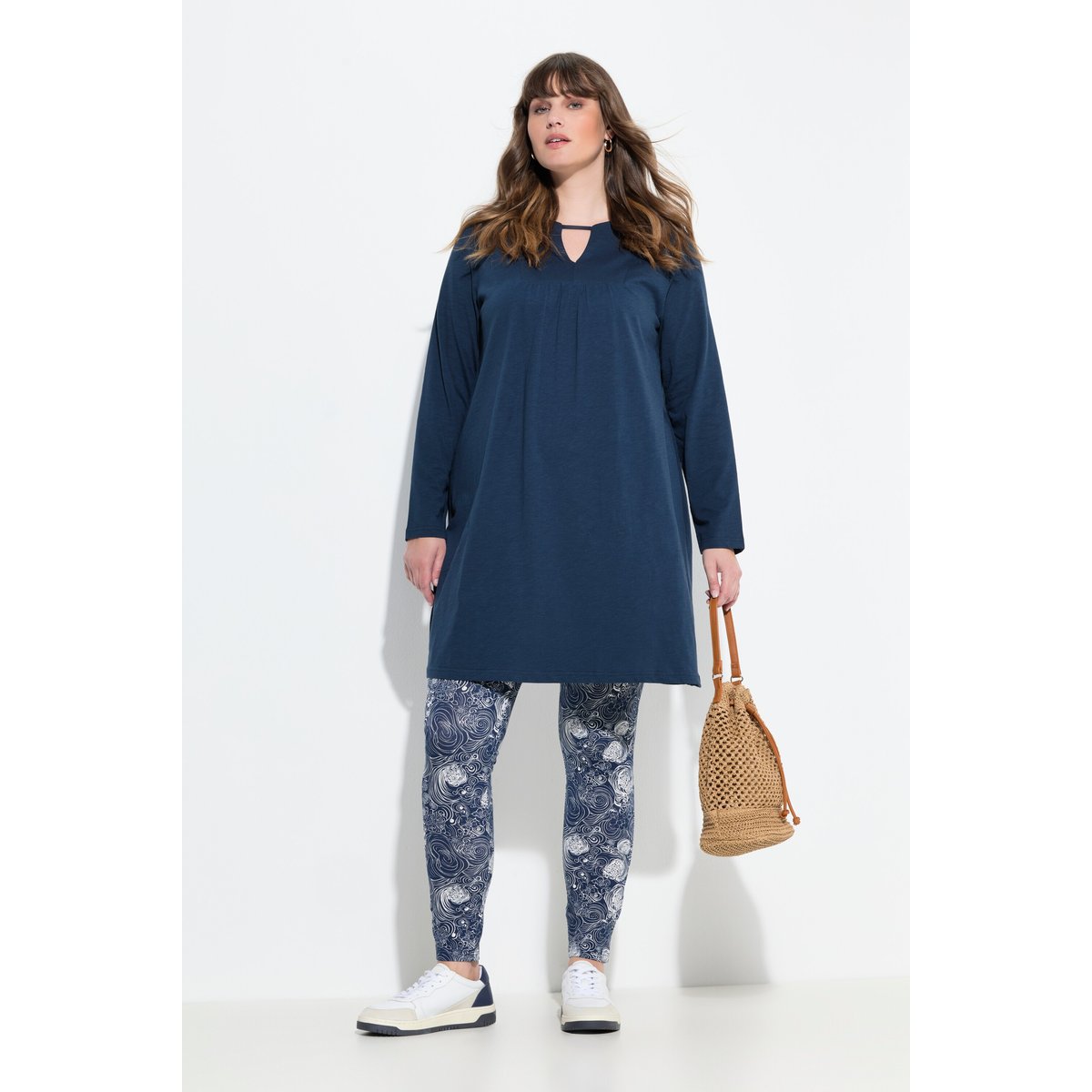 T-shirt long bleu marine, ULLA POPKEN