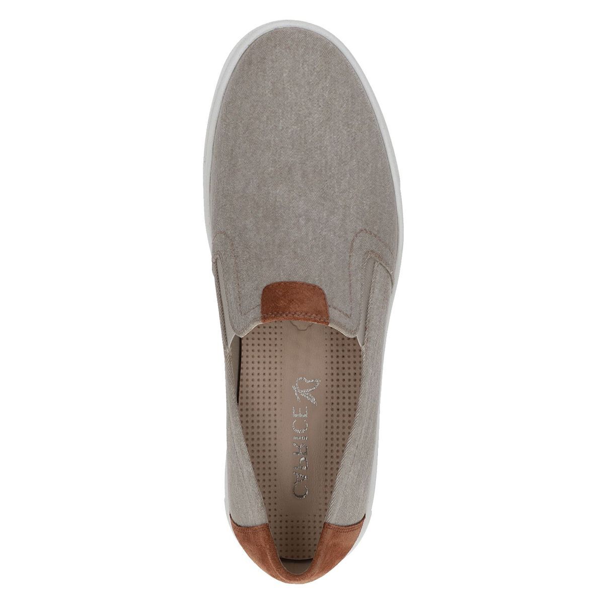 Slipper homme gris cuir noir, CAPRICE