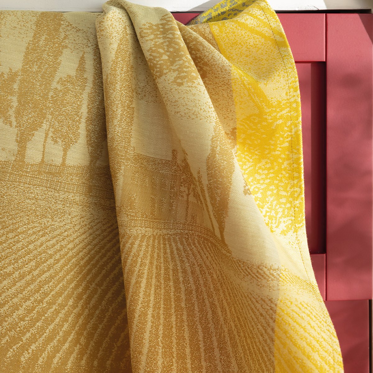 Torchon en Coton, VIGNOBLE terre, LE JACQUARD FRANCAIS