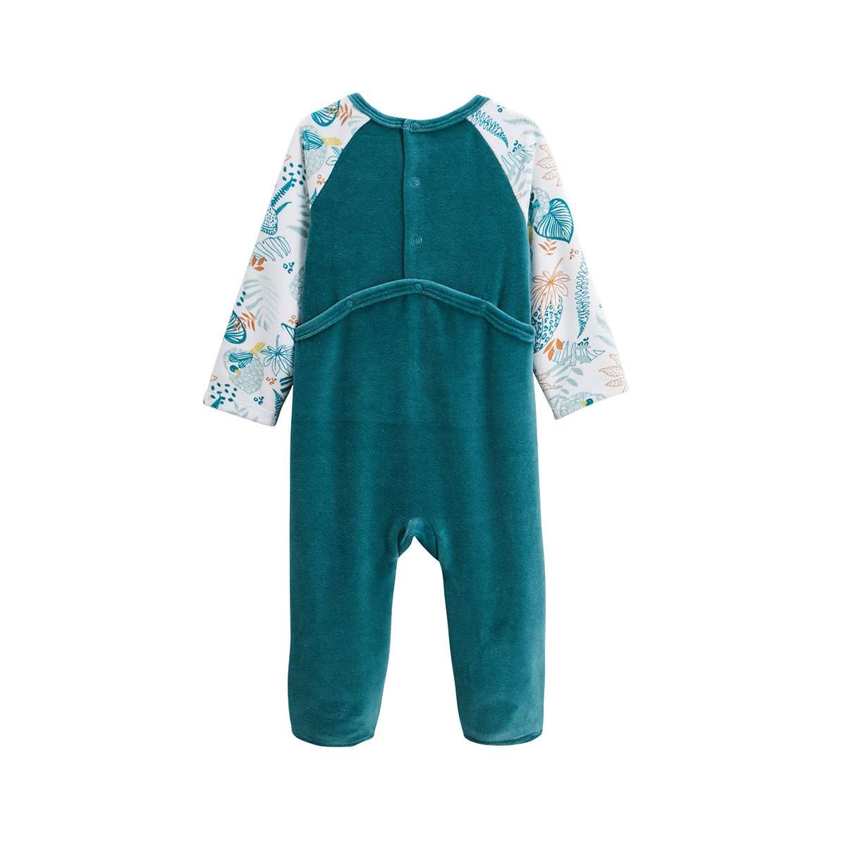 Pyjama bébé en velours Roméo bleu, PETIT BEGUIN