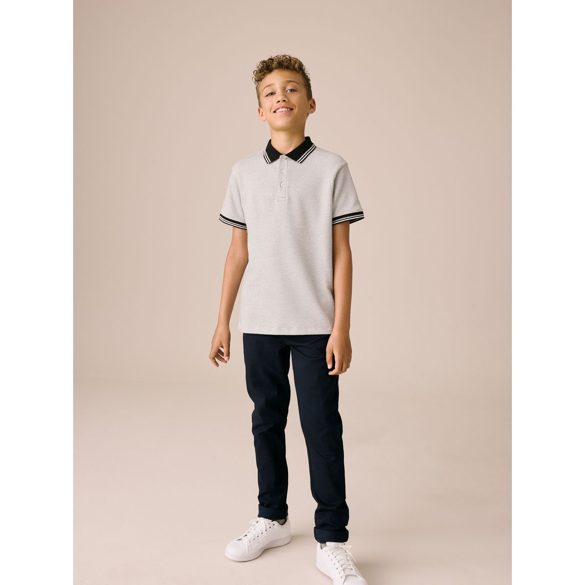 Pantalon chino haut de gamme bleu marine, NEXT