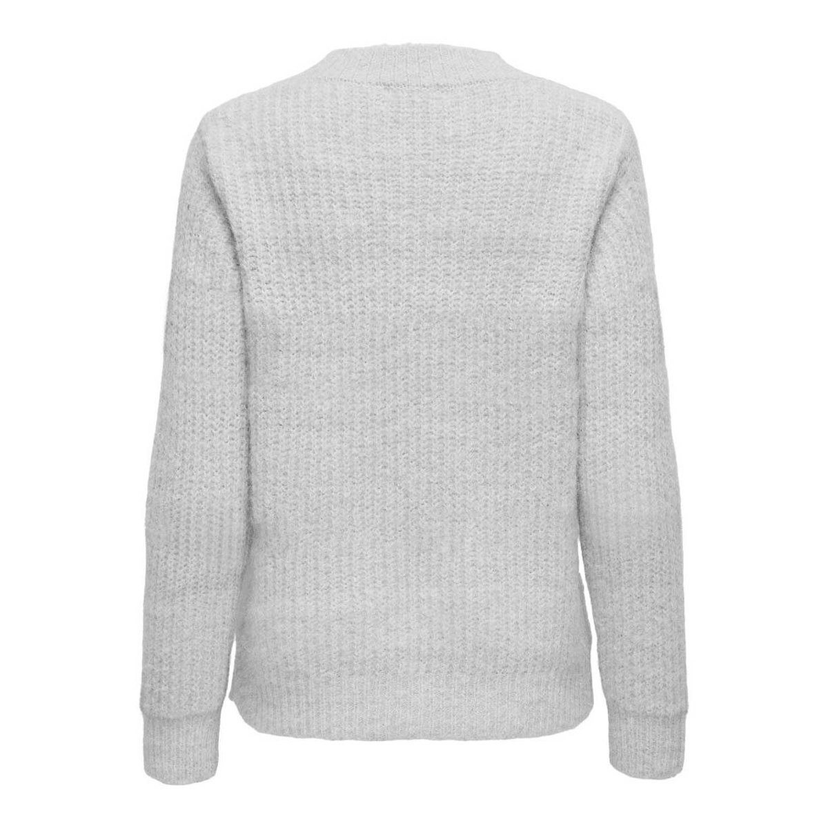 Brushed Knit Jumper with Crew Neck light grey marl, ONLY