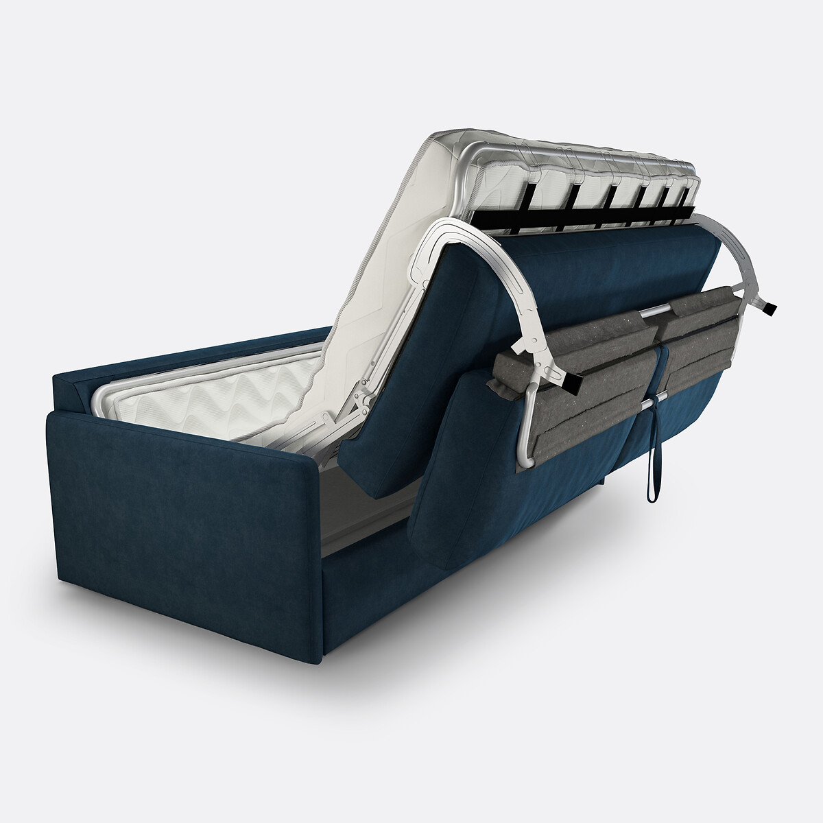 Bank-bed fluweel, mousse Marta pruisisch blauw, LA REDOUTE INTERIEURS