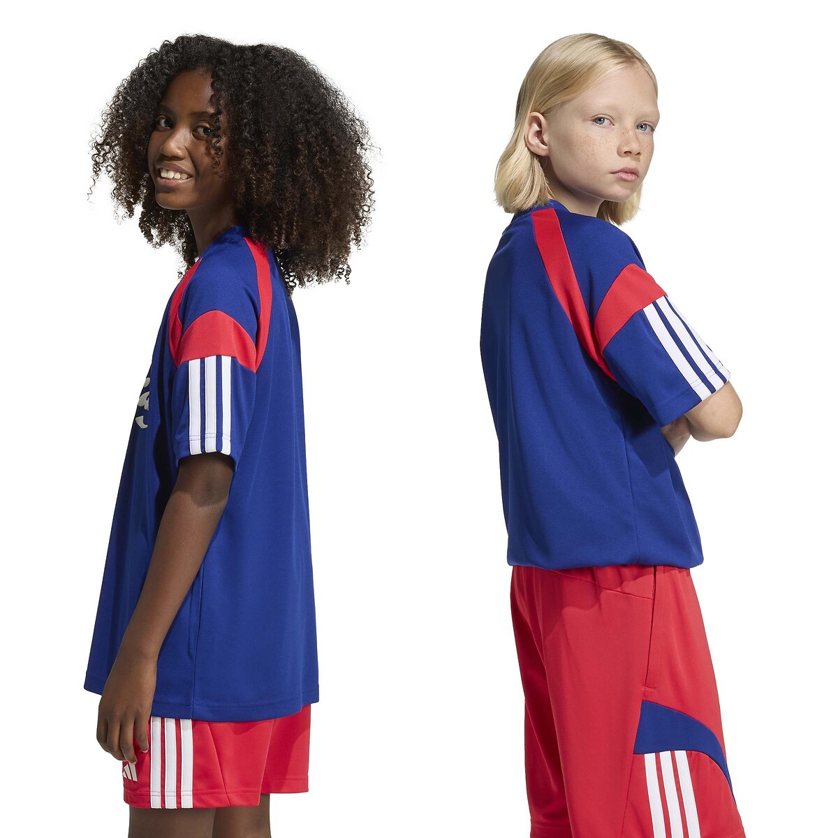 T-shirt manches courtes, en polyester bleu, ADIDAS SPORTSWEAR