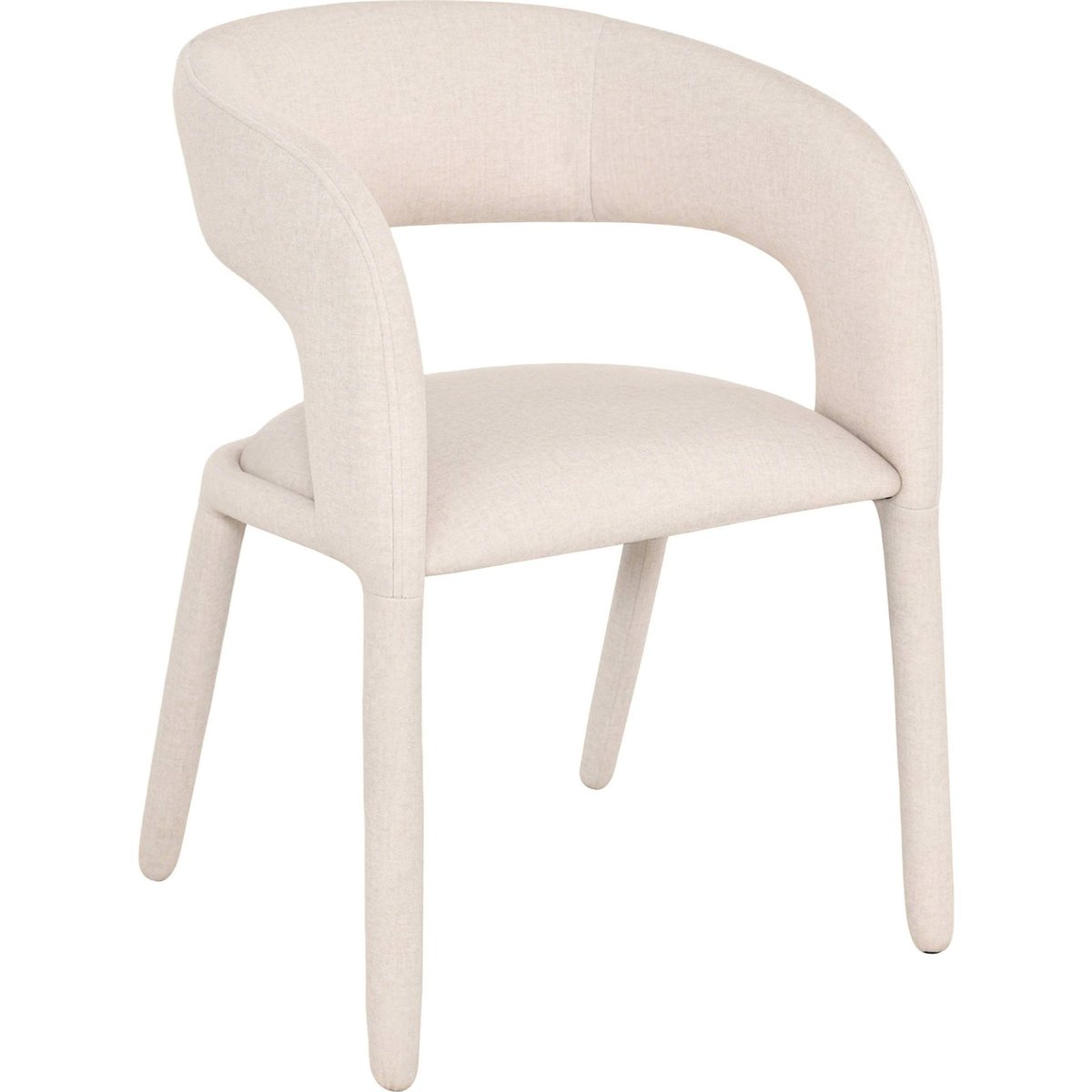 Chaise de salle à manger en velours SONSIFY crème velours, RECOLLECTION