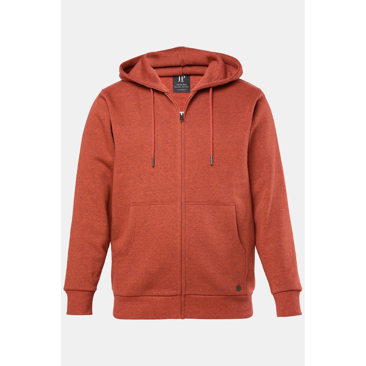 Veste à capuche en molleton marron brique, JP1880