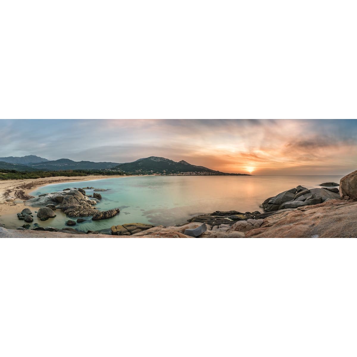 Tableau Mural Algajola PLAGE tableaux sur toile-bleu, CEANOTHE