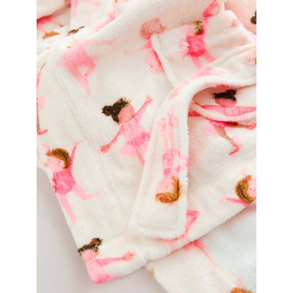 Robe de chambre en polaire ballerine blanche/rose, NEXT