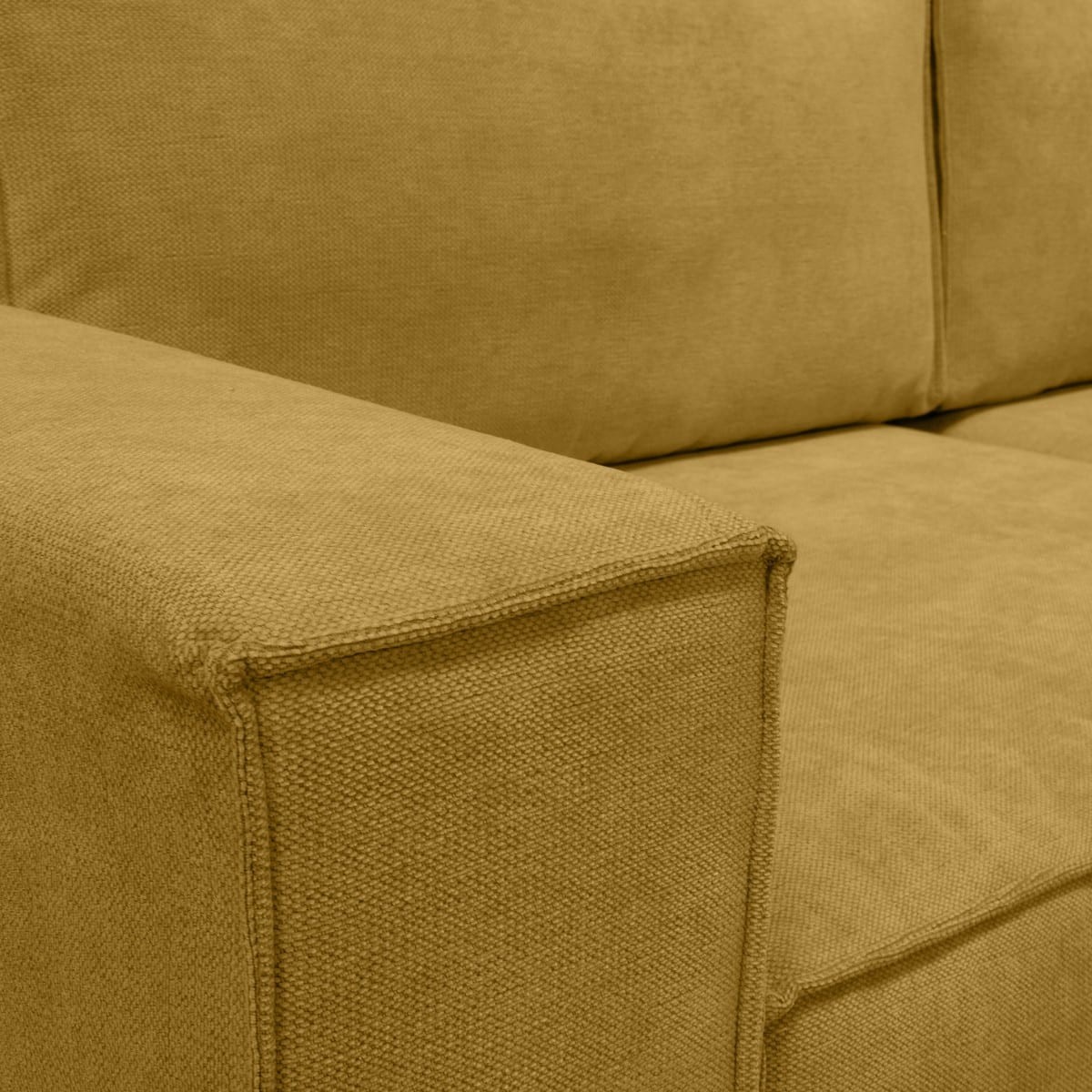 Canapé convertible 3 places en tissu chenille - HARPER bronze, HOMIFAB