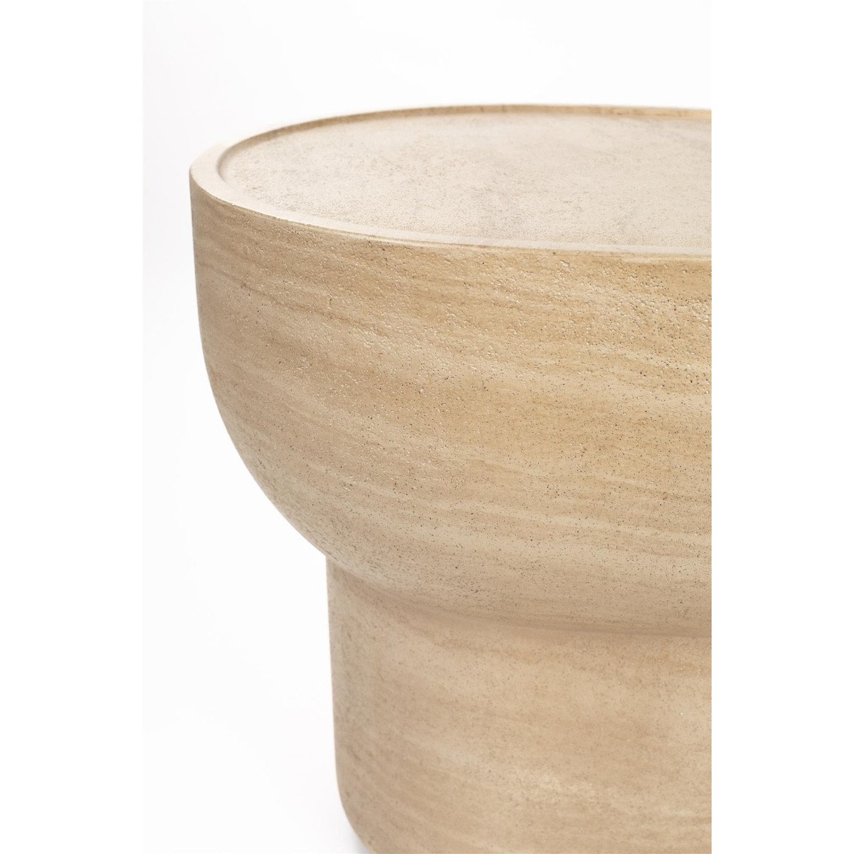 Table basse ronde en béton finition travertin - NOBLE beige, ZUIVER