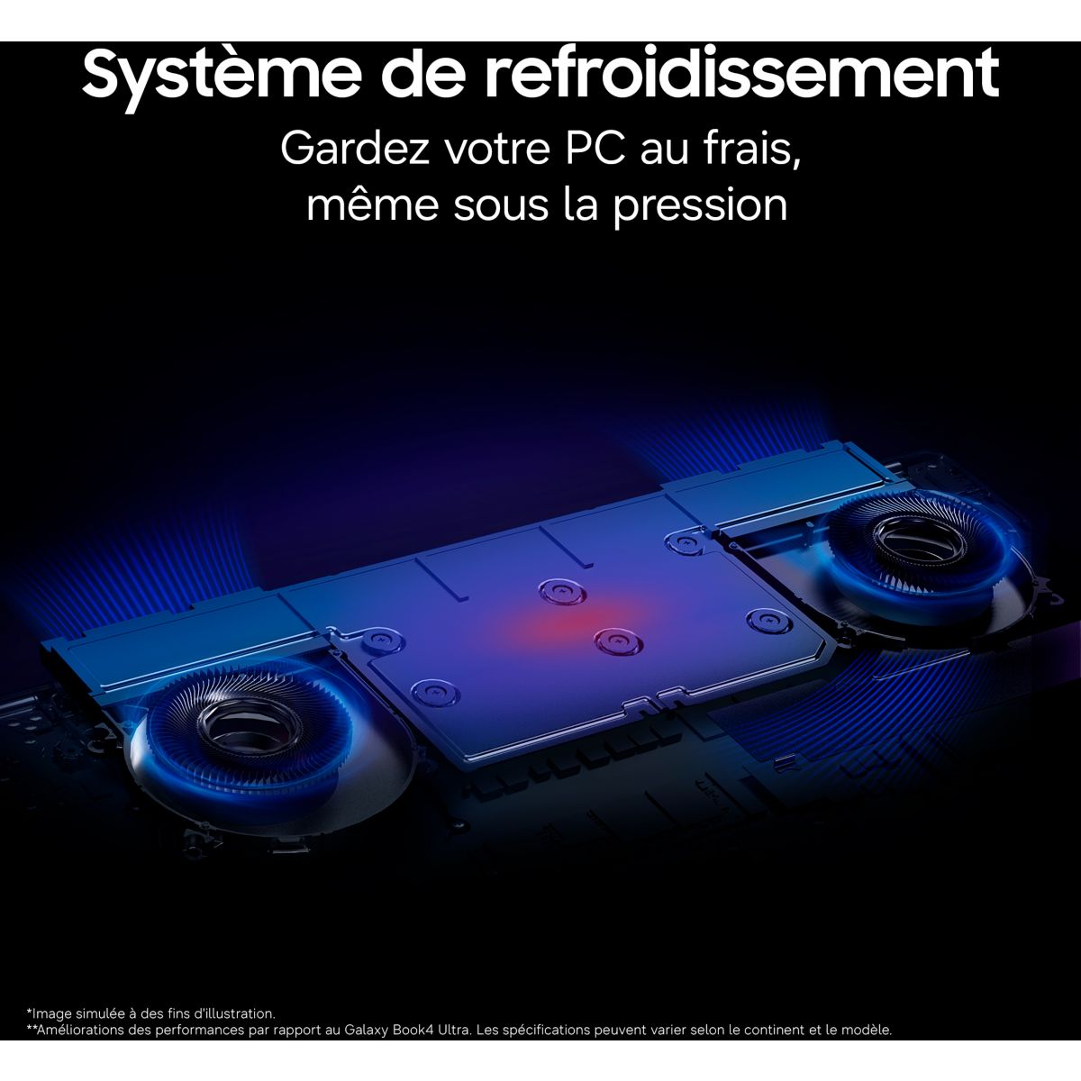 Ordinateur portable GB6 Ultra 16" Tactile AMOLED Intel Core Ultra X7 358H 32 Go RAM LPDDR5x SSD 1 To Copilot+PC couleur unique, SAMSUNG