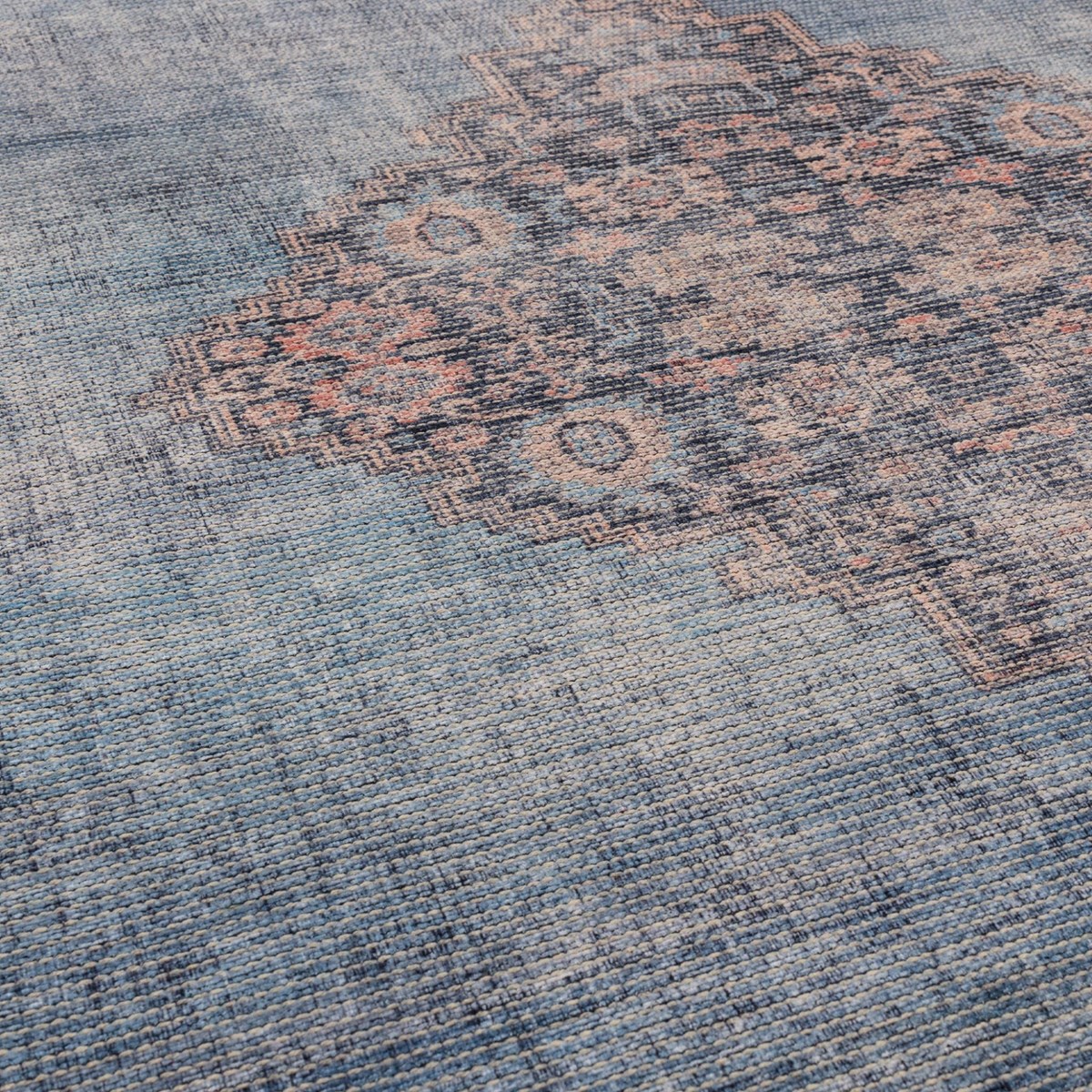 Tapis salon et chambre style orient DANA bleu, NOVATREND