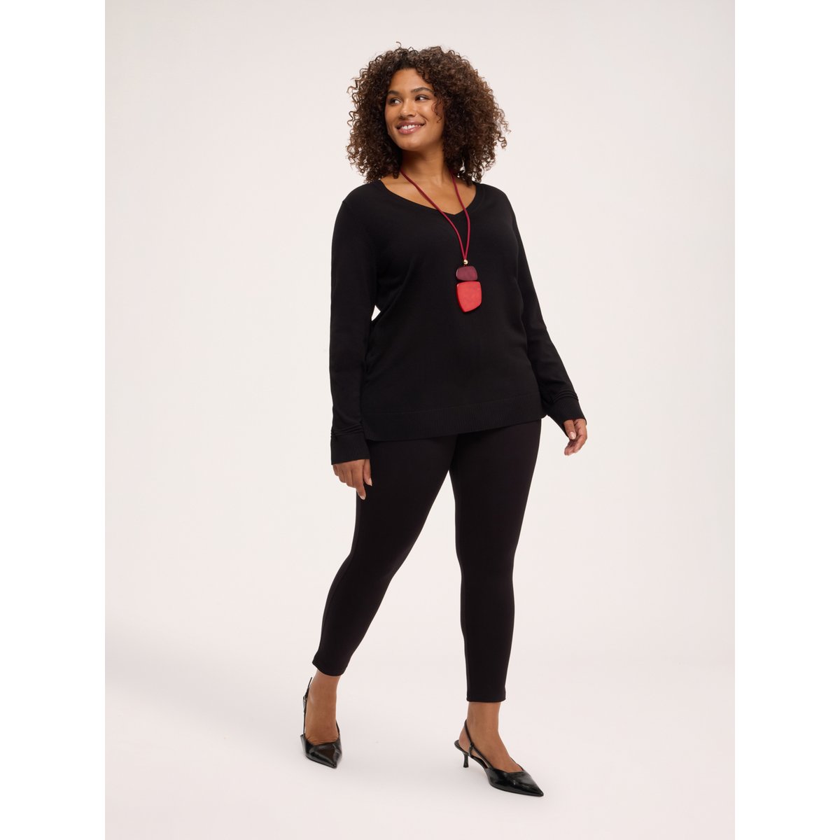 Leggings en viscose noir, FIORELLA RUBINO