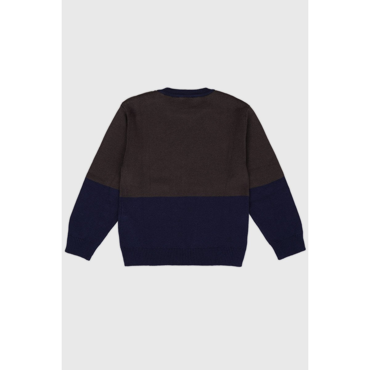 Pull marin bicolore en coton et laine KIDS nine iron / marine deep, ARMOR-LUX