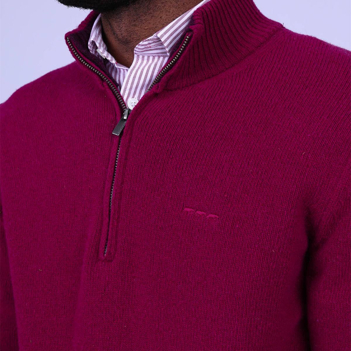 Pull col camionneur Heland bordeaux, MISE AU GREEN