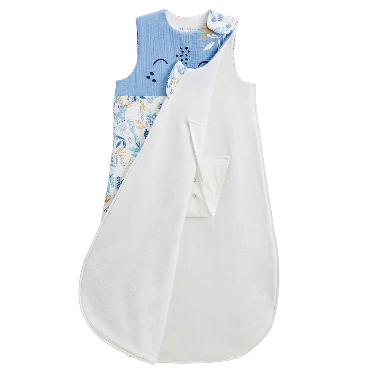 Gigoteuse d'été en gaze de coton Gamboa bleu, PETIT BEGUIN