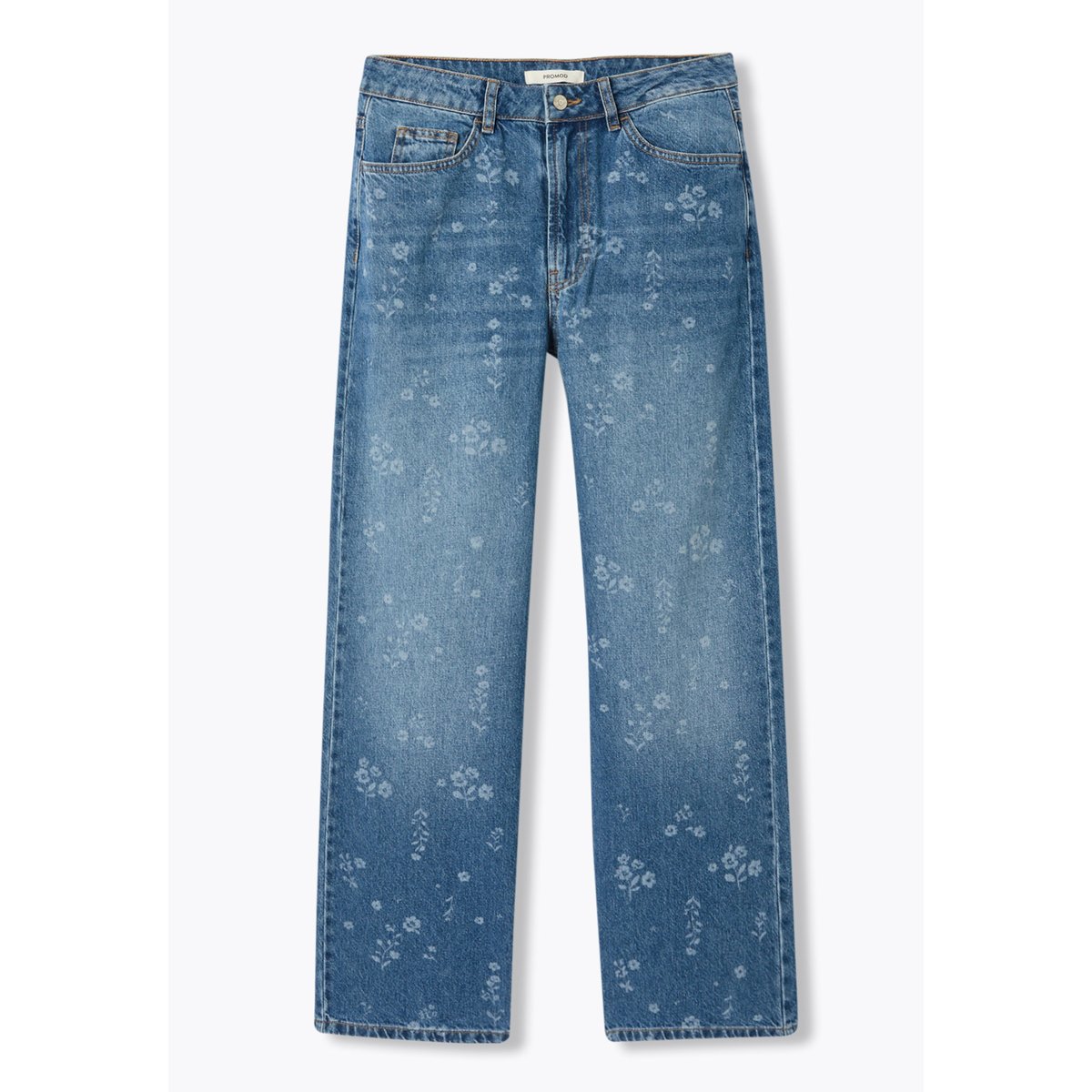 BASILE jean droit motif laser jean moyen, PROMOD
