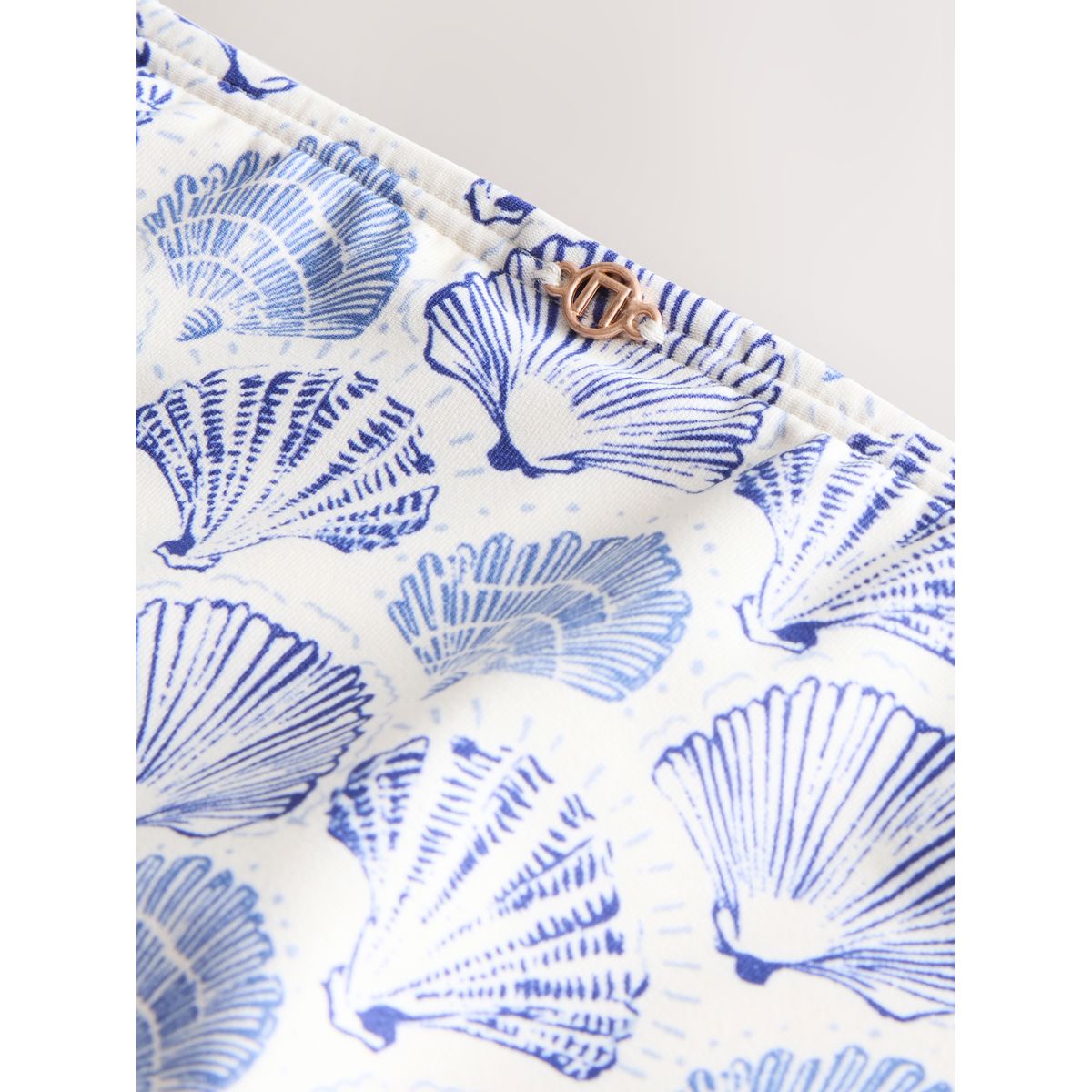 Bas de bikini imprimé coquillage crème/bleu, NEXT