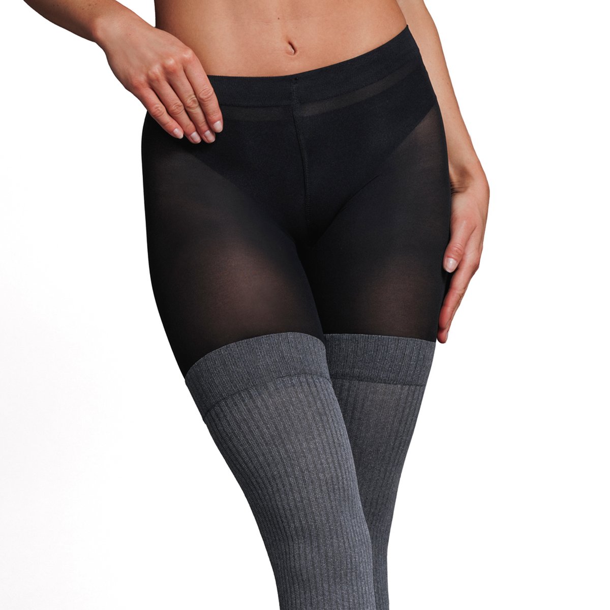 Collants fantaisie JERSEY multico noir, ROUGEGORGE LINGERIE