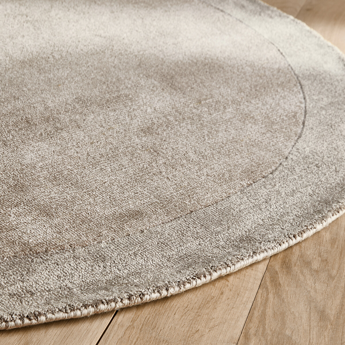 Burada Round Handwoven Lyocell Rug oatmeal, AM.PM