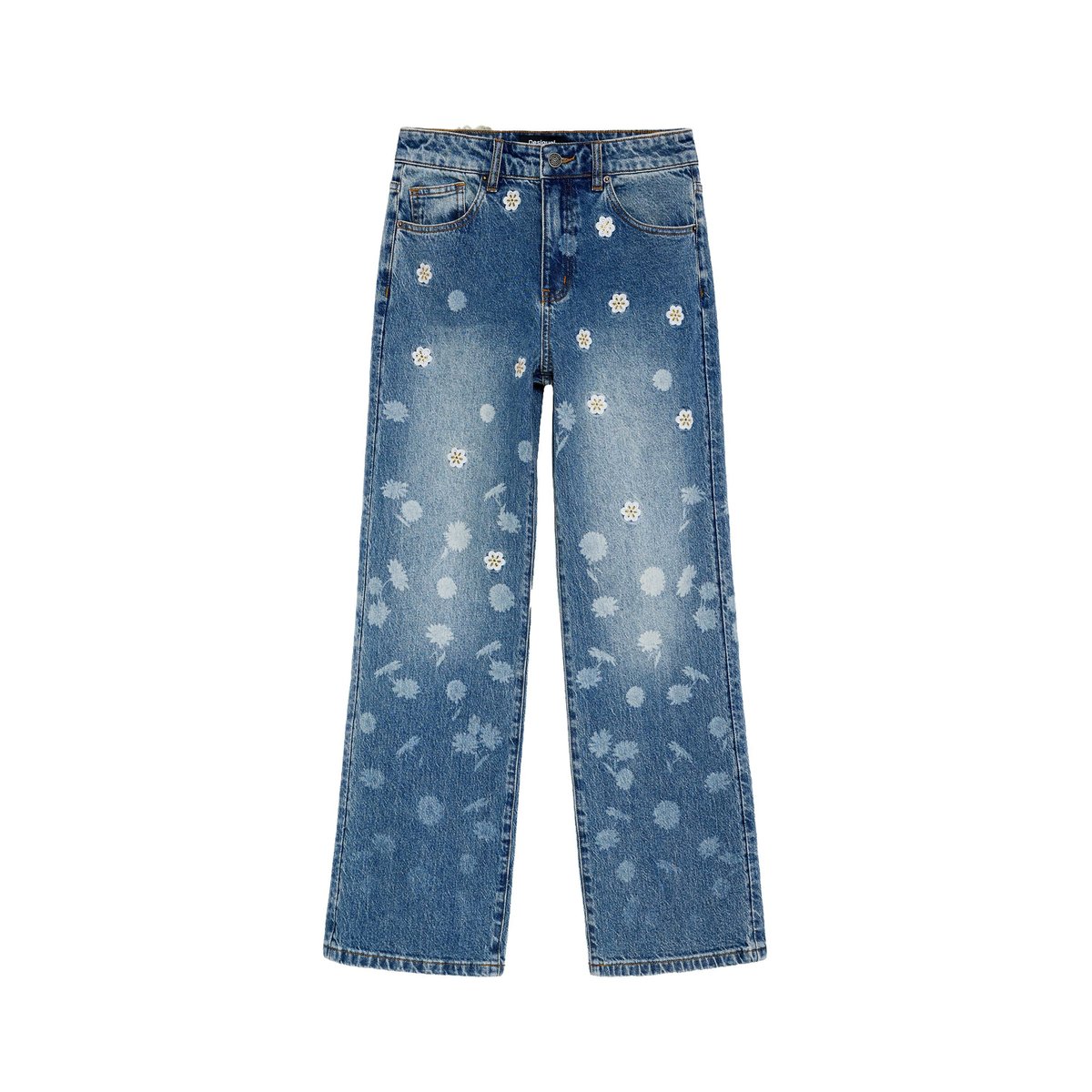 Jean regular brodé bleu clair, DESIGUAL