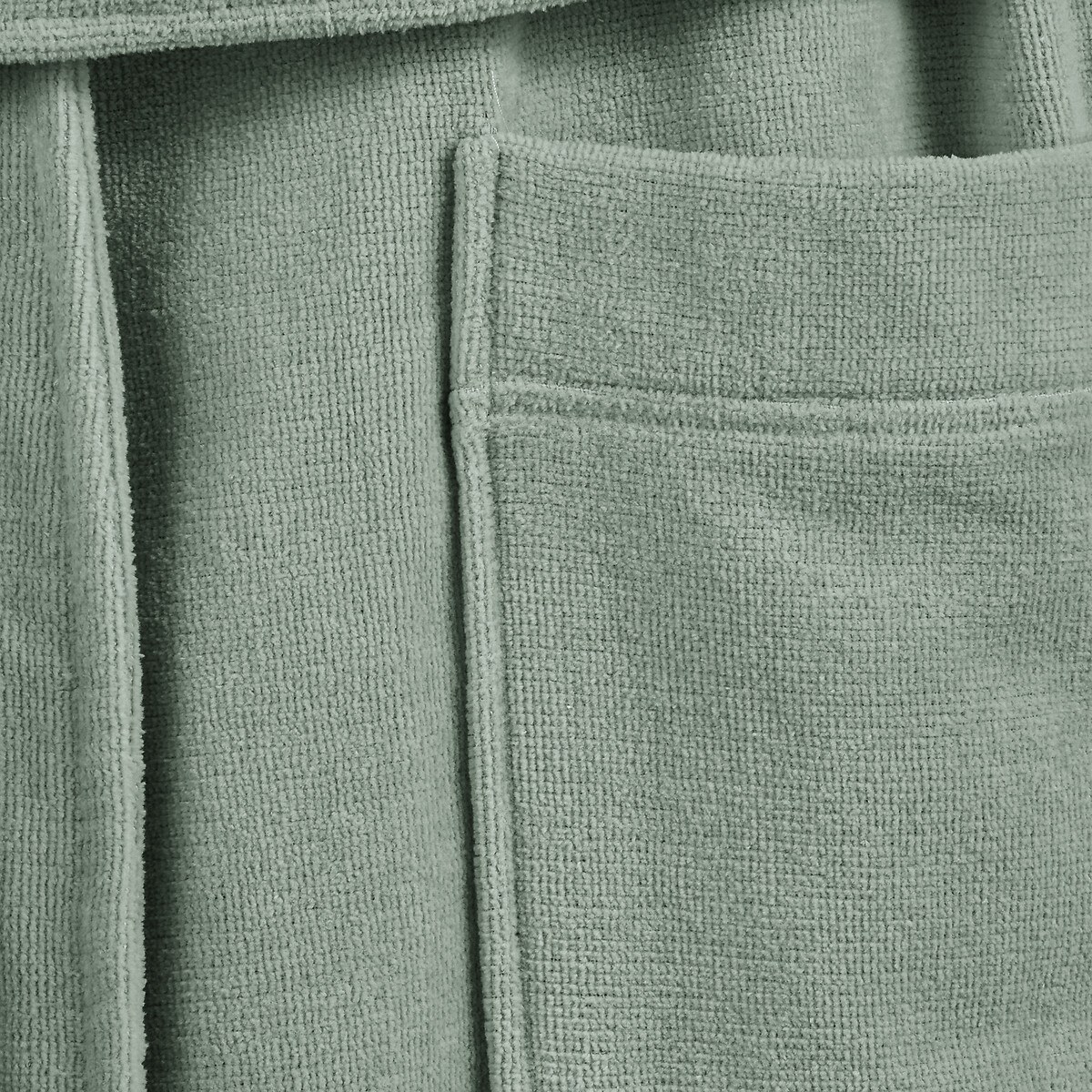 Peignoir capuche éponge velours 450 g/m2, Trizie vert sauge, LA REDOUTE INTERIEURS