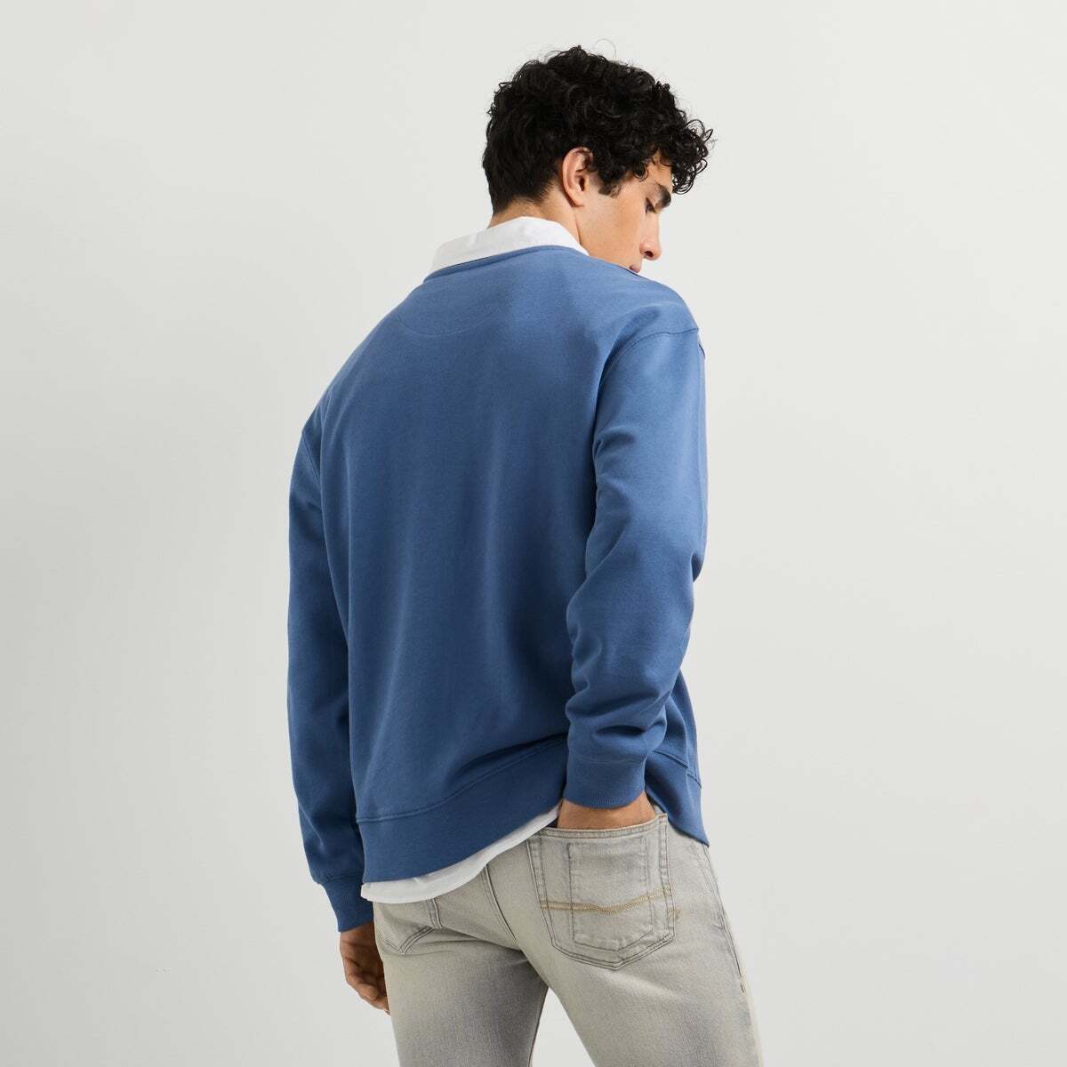 Sweat-Shirt À Col Rond Coupe Casual bleu mer, PEPE JEANS