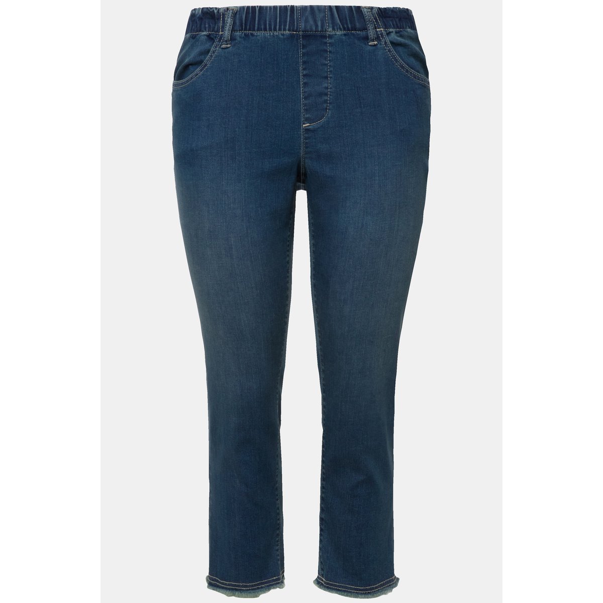 Jean Sienna longueur 7/8. Taille élastique. bleu jean, ULLA POPKEN