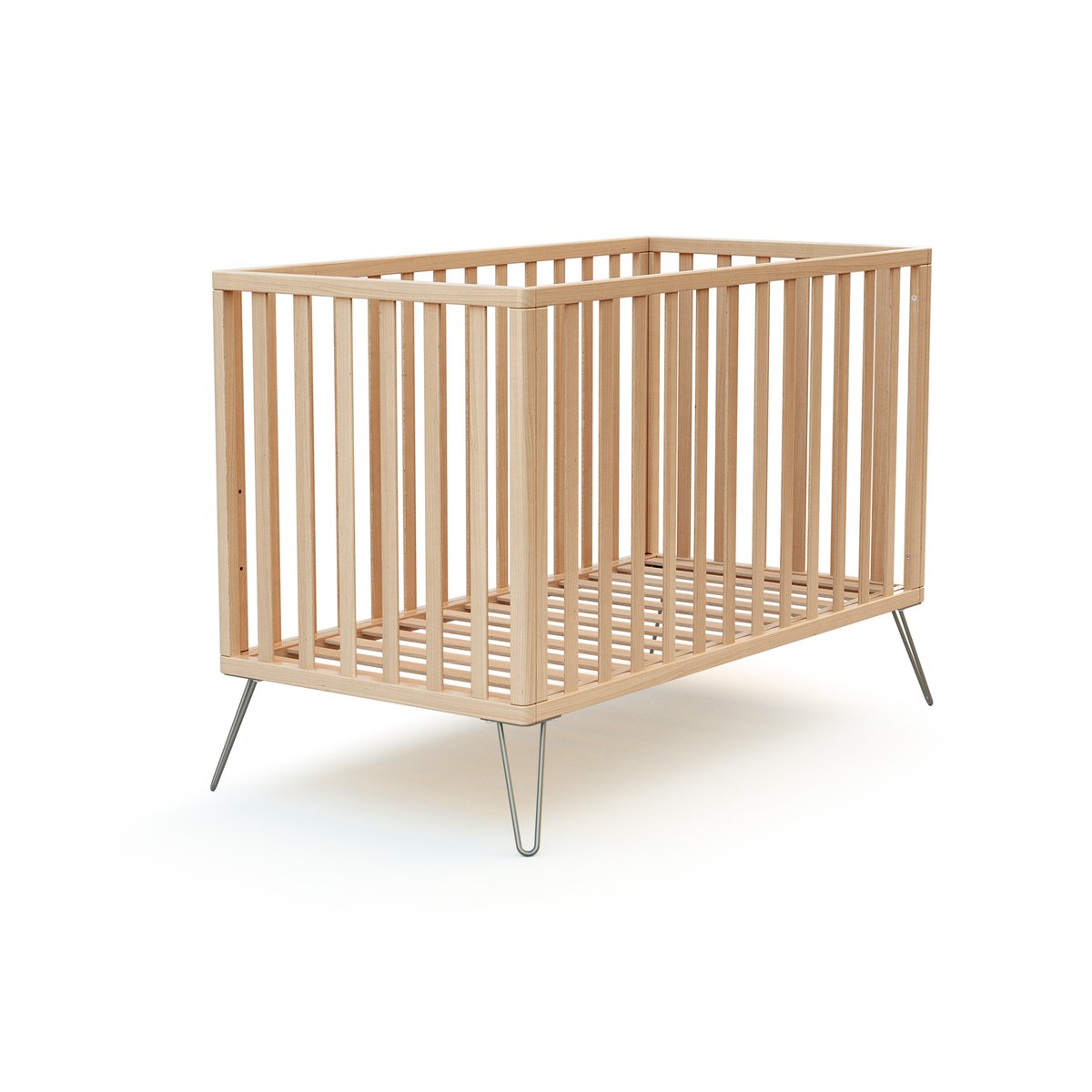 Lit bébé en bois ONLY gris, JURABABY
