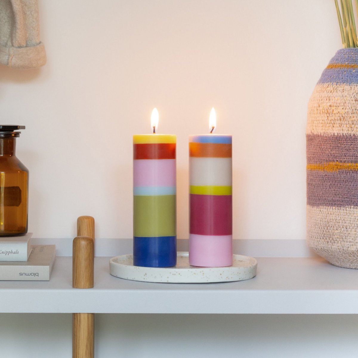 Lot de 2 bougies Verona multicolore, REMEMBER