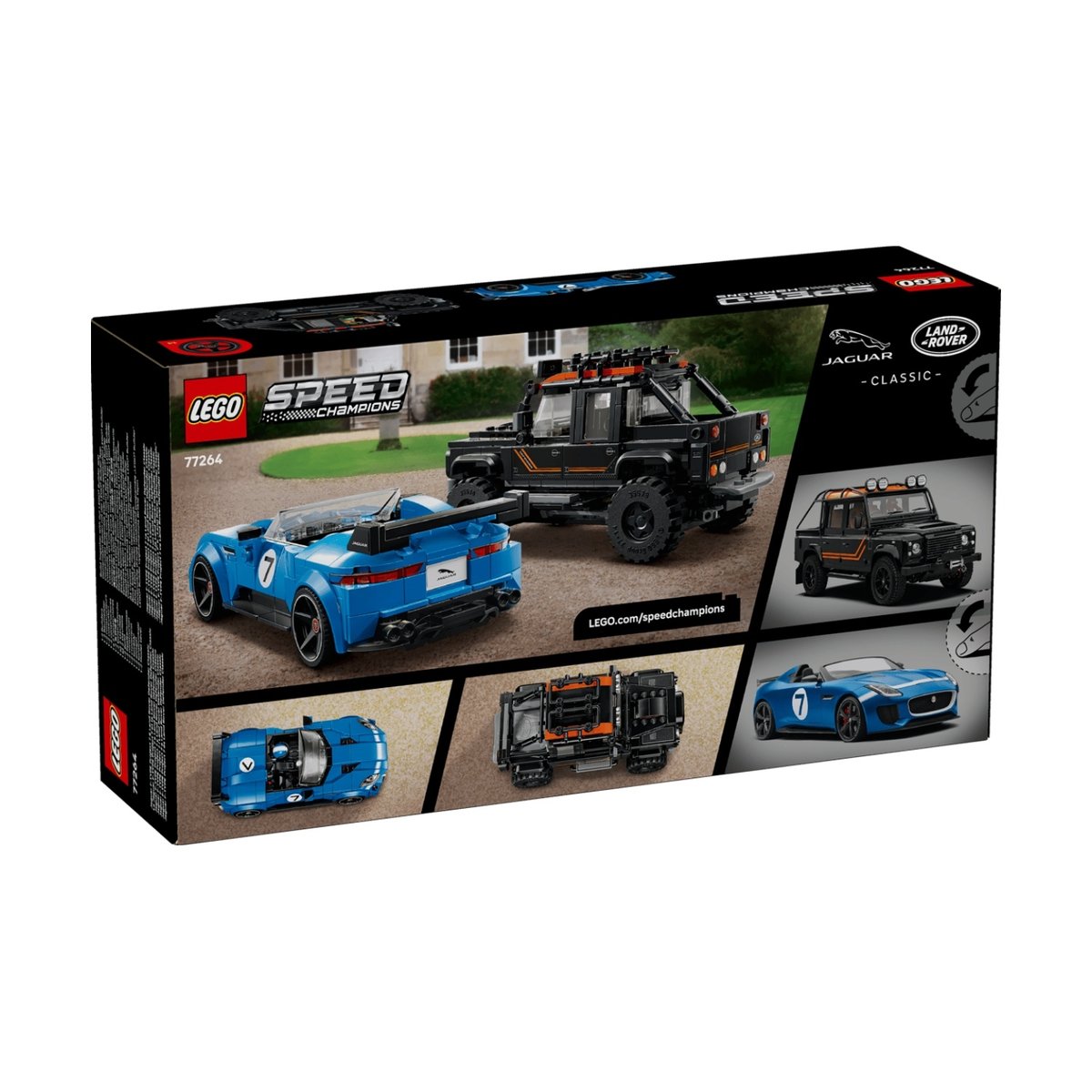 La Jaguar Project 7 et le Land Rover Defender multicolore, LEGO