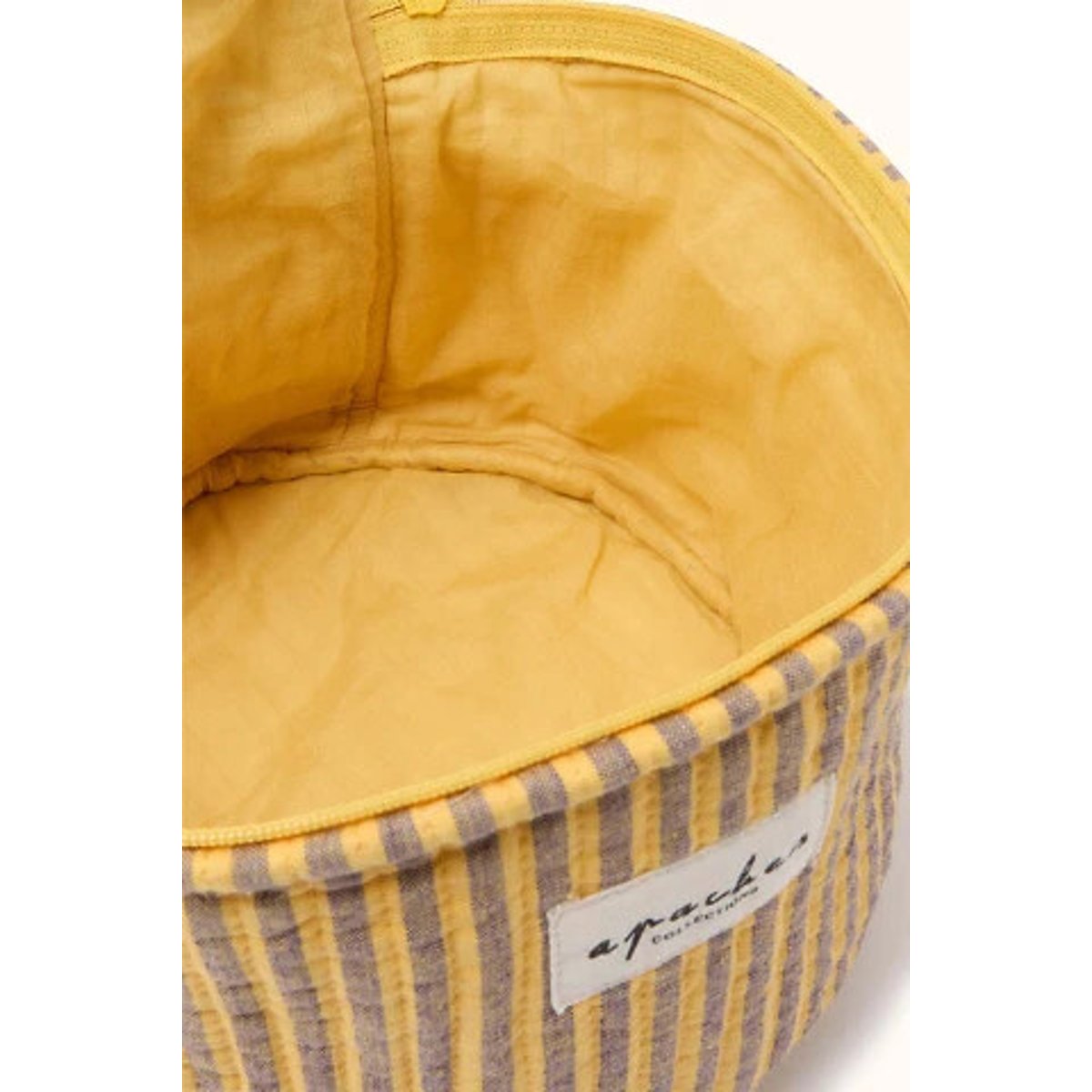 Beauty case a righe, TARA rigato giallo, APACHES COLLECTIONS