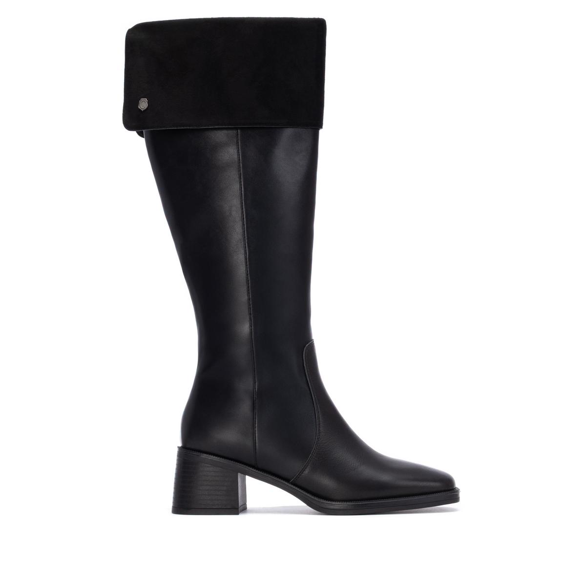 Botte Talon Décontractée Fermeture éclair noir, CARMELA