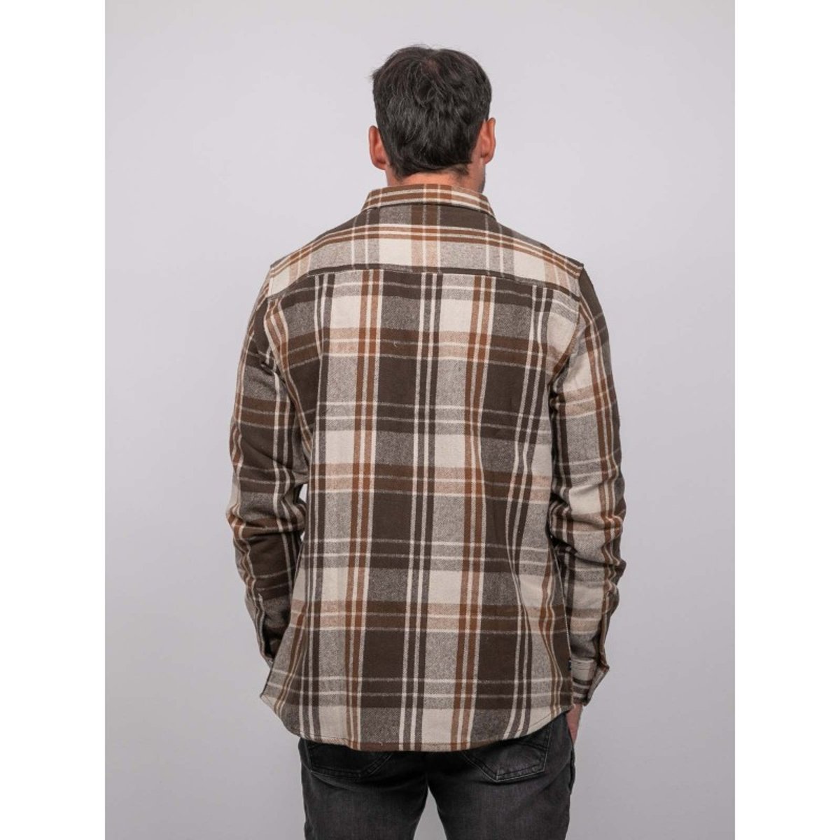 Surchemise Manches Longues Carreaux Zacareu marron, RITCHIE